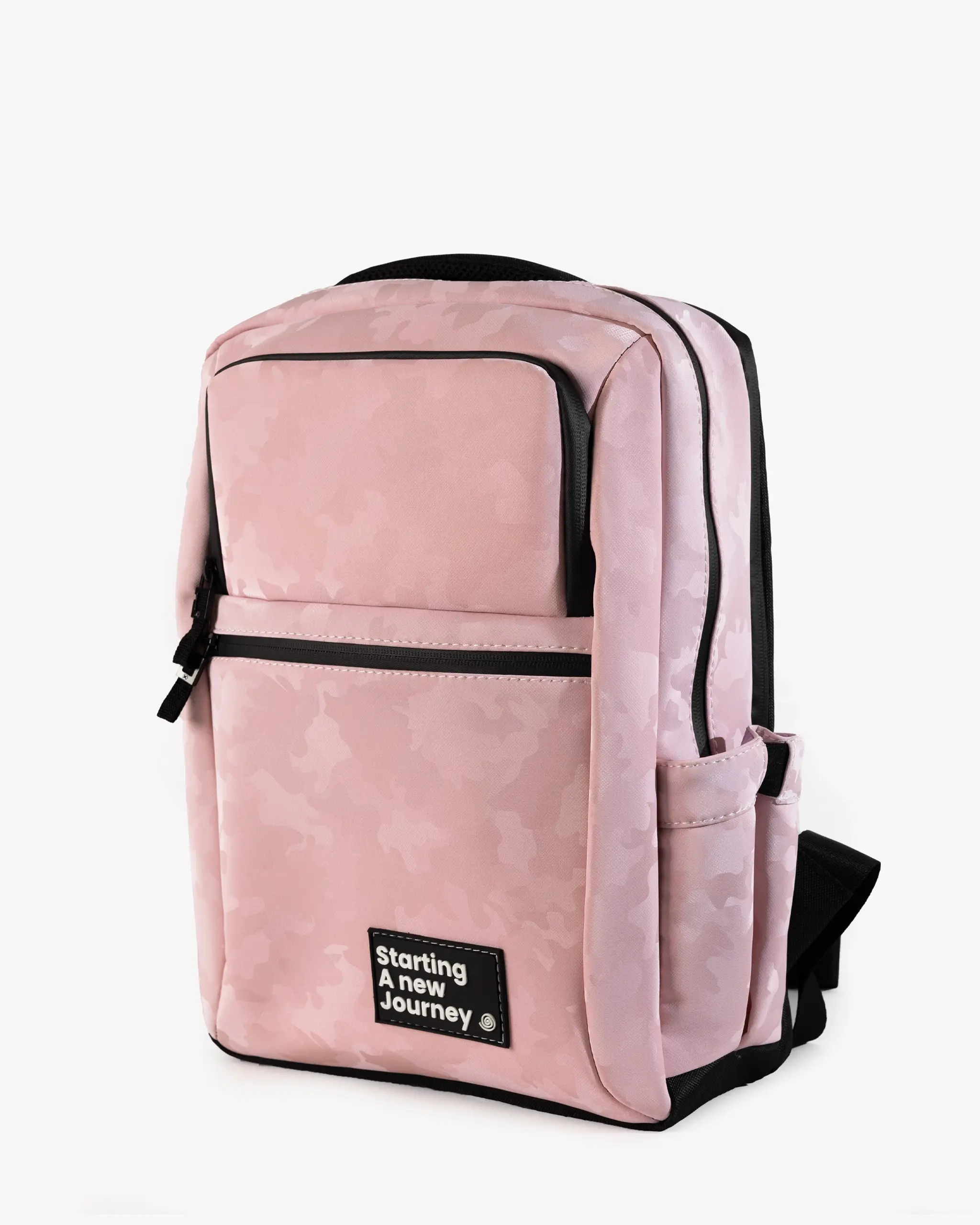 Morral Flock Camo Rosa Perfil